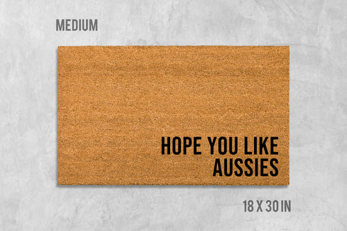 Aussie Dog Doormat: Australian Shepherd Design - Latex + Coir Mat