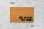 Doberman Door Mat: Personalized Dog Doormat - Natural Coir Fiber