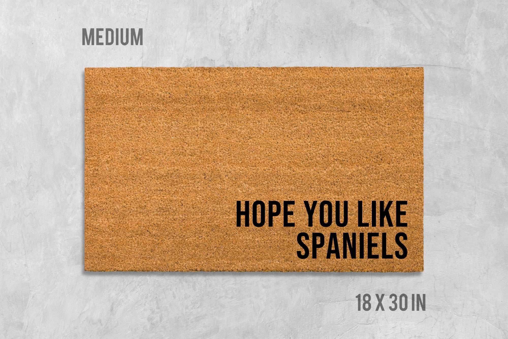 Funny Spaniel Doormat - Natural Coir,Latex Door Mat