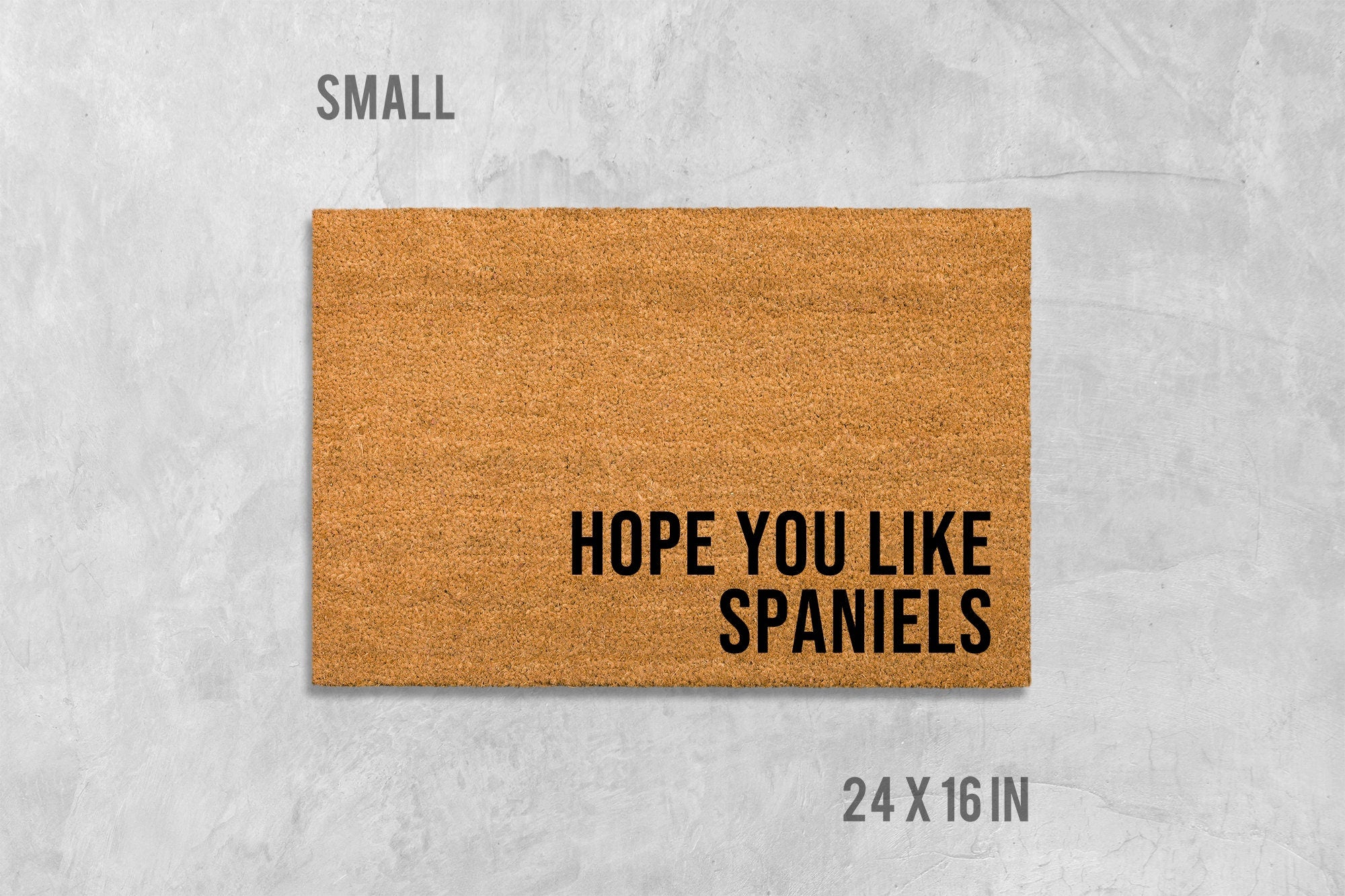 Funny Spaniel Doormat - Natural Coir,Latex Door Mat