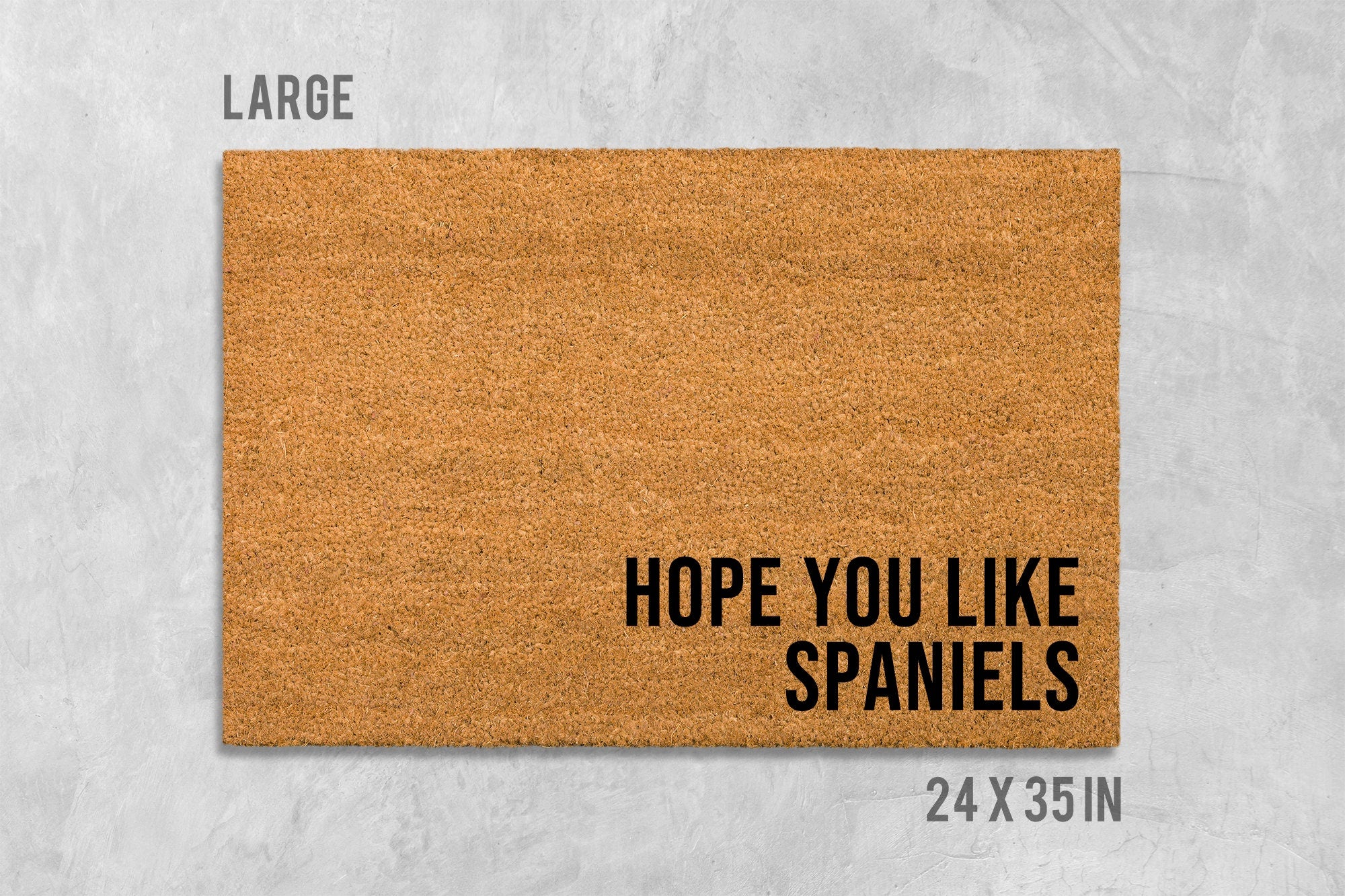 Funny Spaniel Doormat - Natural Coir,Latex Door Mat