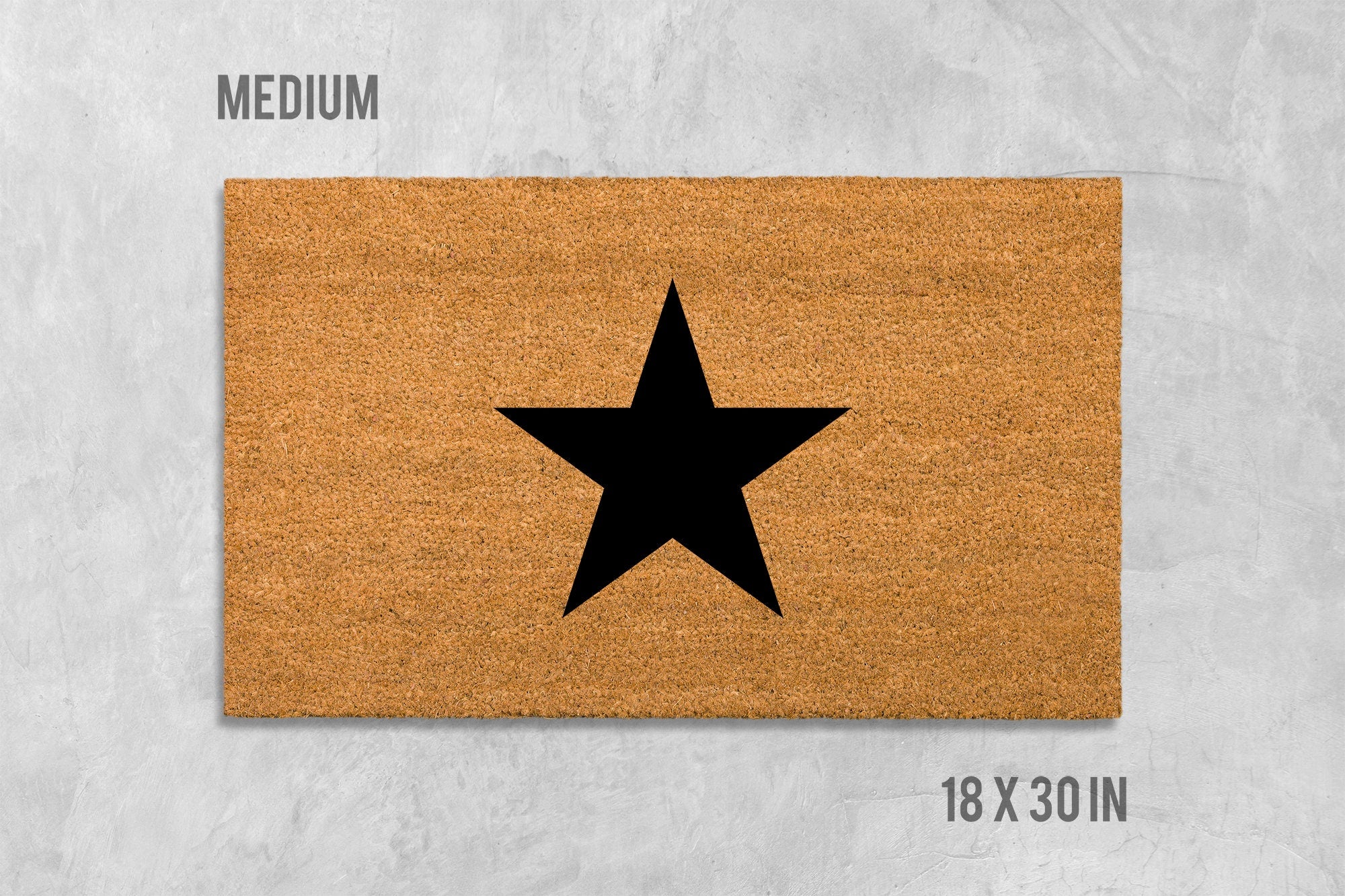 Star Door Mat: Modern Funny Design (Coir,Latex)
