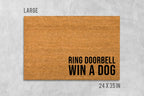 Dog Door Mat: Funny Ring Doorbell Saying (Coir, Latex)