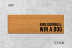 Dog Door Mat: Funny Ring Doorbell Saying (Coir, Latex)
