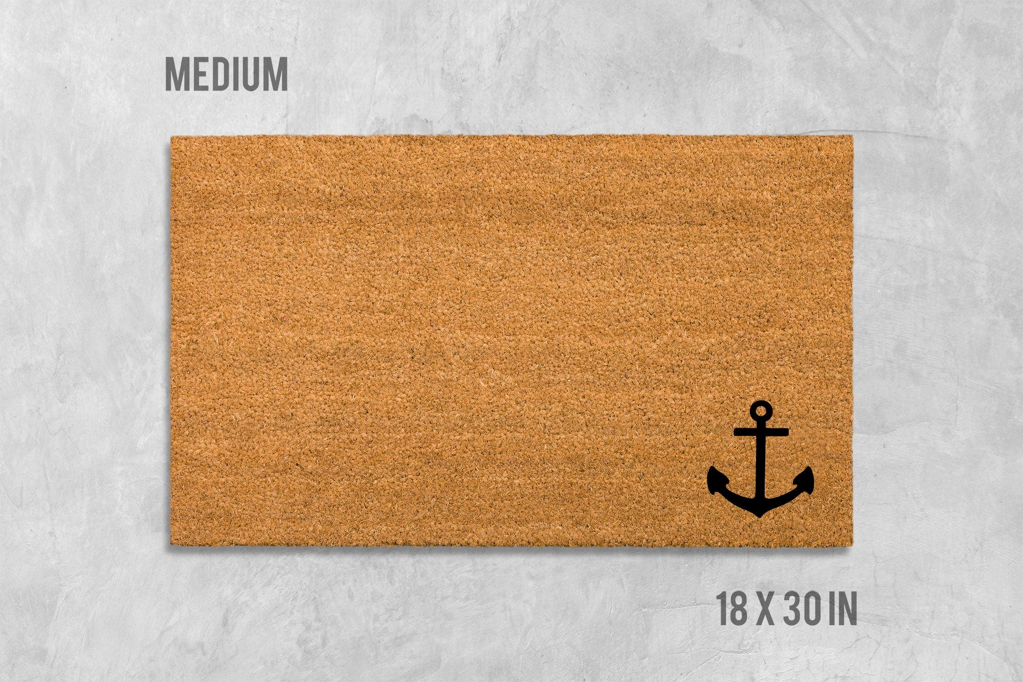 Anchor Doormat: Nautical Coir Mat with Funny Design