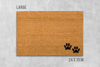 Dog Paw Prints Natural Coir Doormat