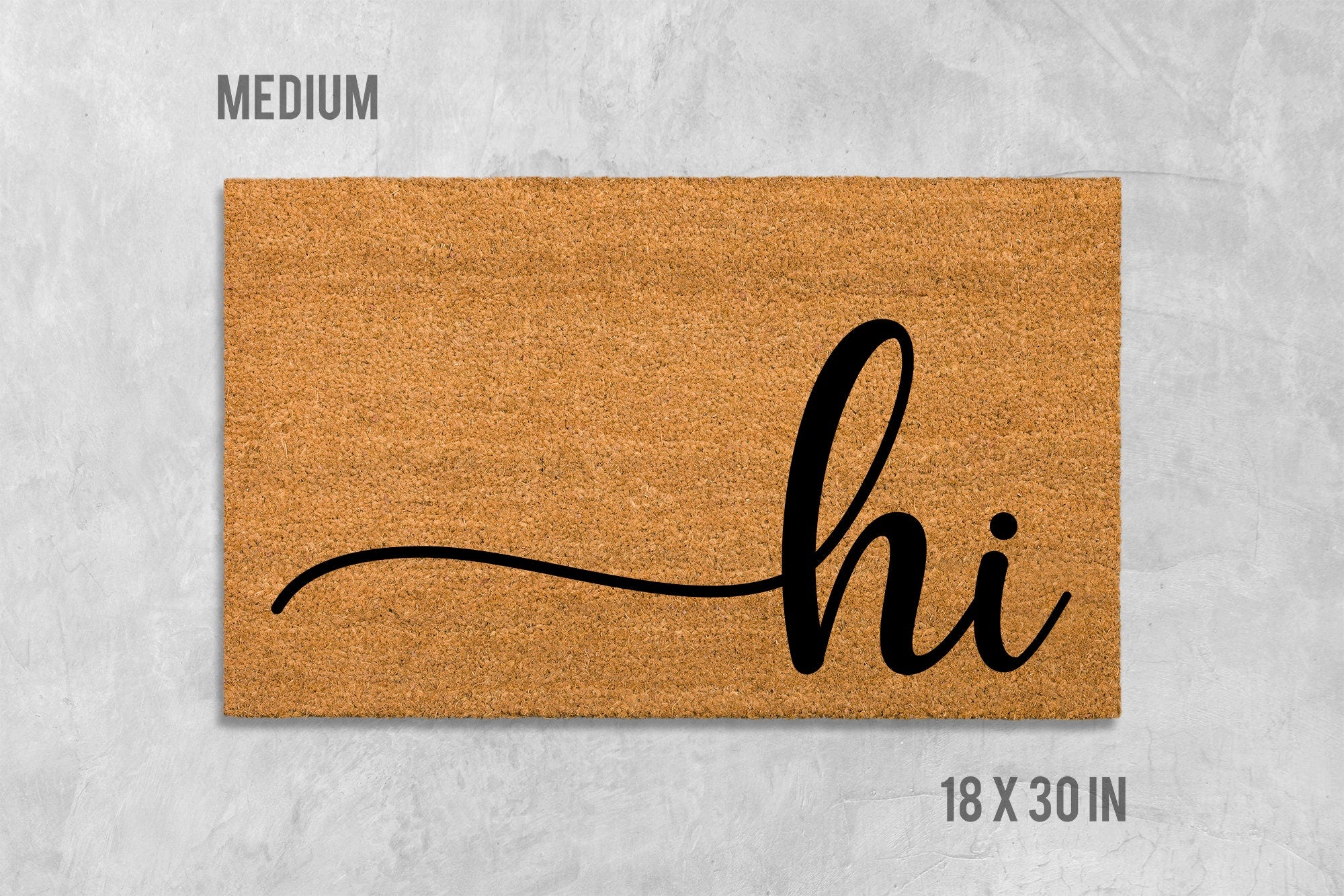 Hi Doormat: Funny Natural Coir - Latex Backed Door Mat