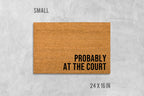 Funny Court Doormat: Basketball and Tennis Welcome Mat (Natural Coir)