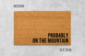 Funny Outdoor Doormat: Hiking and Climbing Theme (Natural Coir)