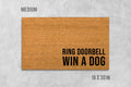 Dog Door Mat: Funny Ring Doorbell Saying (Coir, Latex)