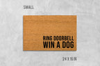 Dog Door Mat: Funny Ring Doorbell Saying (Coir, Latex)