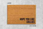 Collie Doormat: Natural Coir Fiber + Latex Backing Dog Door Mat