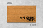 Collie Doormat: Natural Coir Fiber + Latex Backing Dog Door Mat