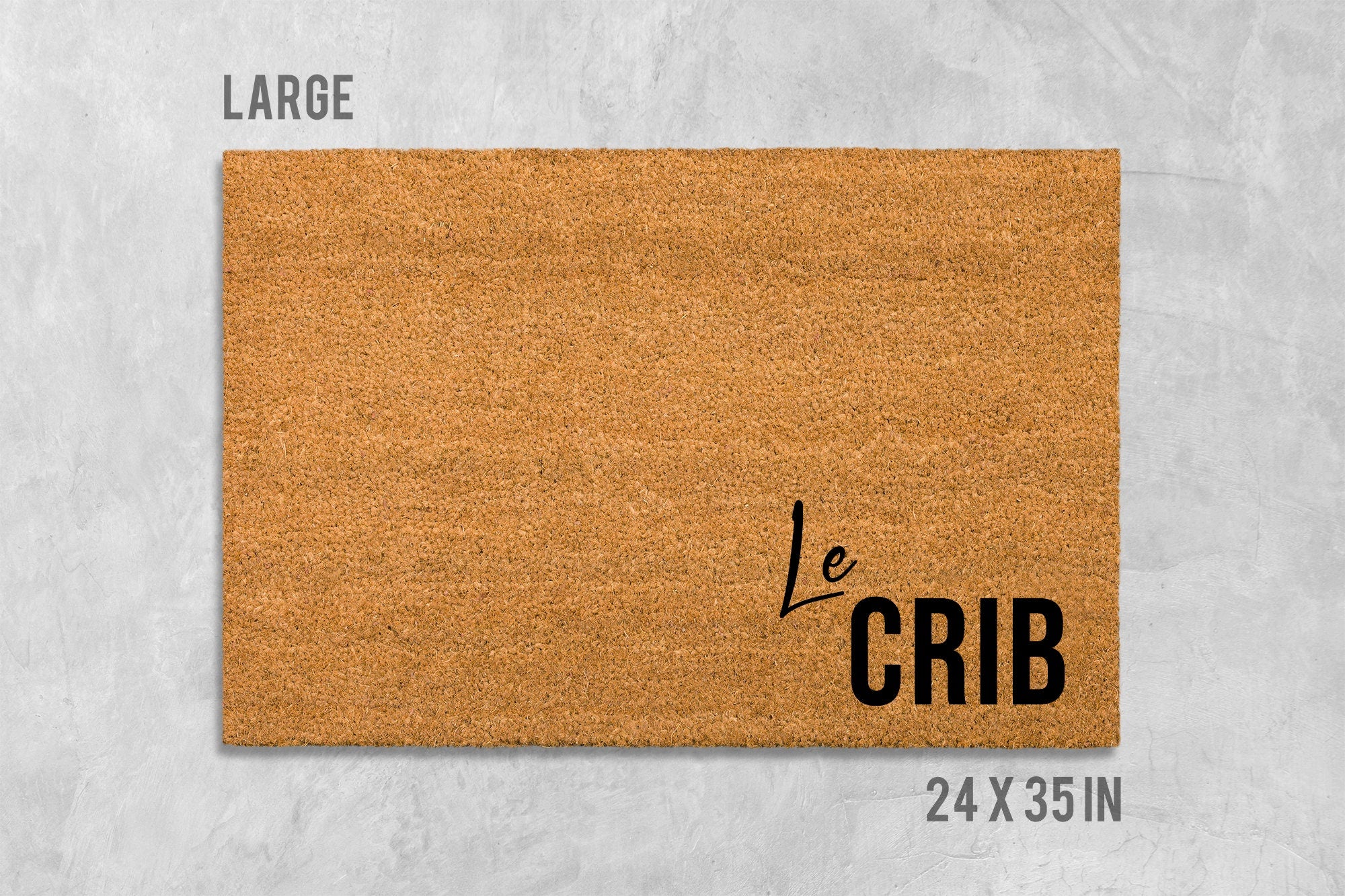 Le Crib Doormat: Funny Natural Coir Welcome Mat