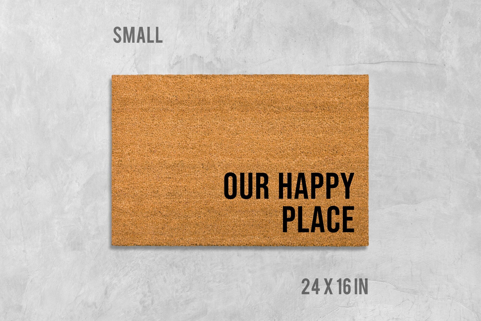 Our Happy Place Doormat, Our Happy Place Door Mat, Funny Doormat, Birthday Gift, Housewarming Gift, Wedding Gift, Anniversary Gift, Wedding