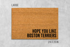 Boston Terrier Door Mat, Coir Fiber Funny Dog Welcome Mat