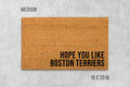 Boston Terrier Door Mat, Coir Fiber Funny Dog Welcome Mat