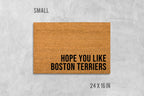Boston Terrier Door Mat, Coir Fiber Funny Dog Welcome Mat