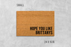 Brittany Dog Doormat, Funny Welcome Mat (Natural Coir, Latex)