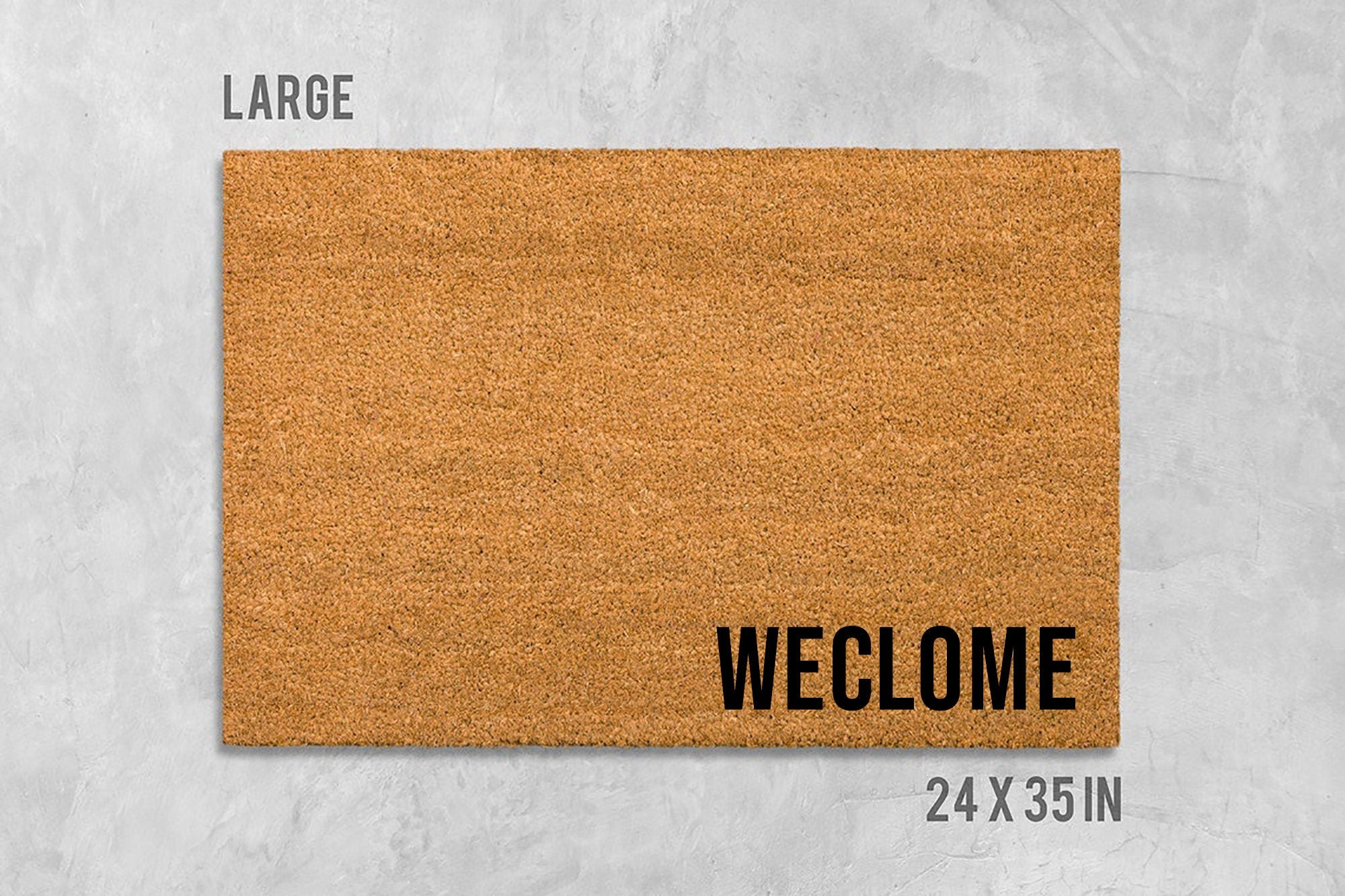 Weclome Doormat: Funny Housewarming Mat (Natural Coir, Latex)