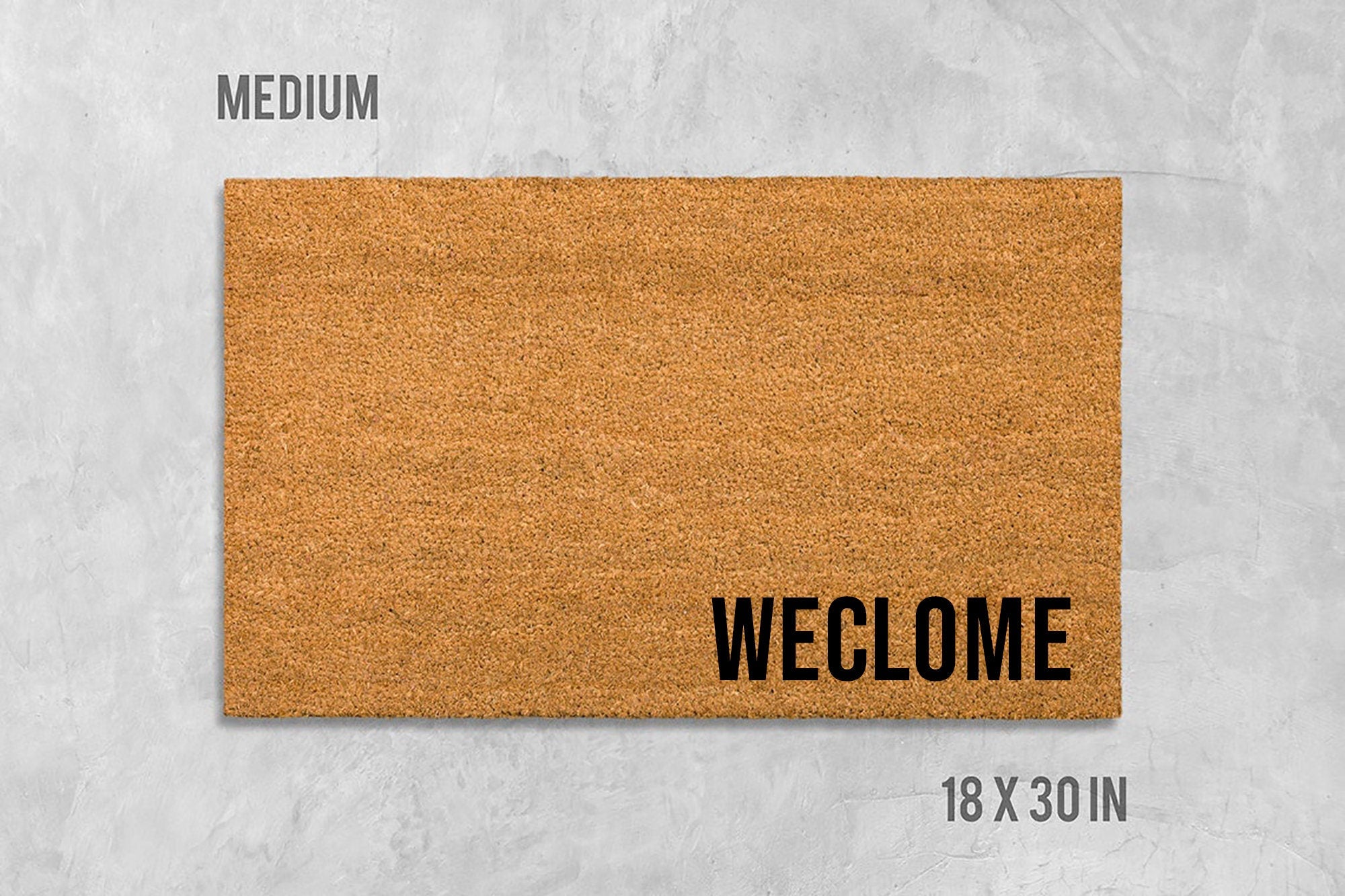 Weclome Doormat: Funny Housewarming Mat (Natural Coir, Latex)