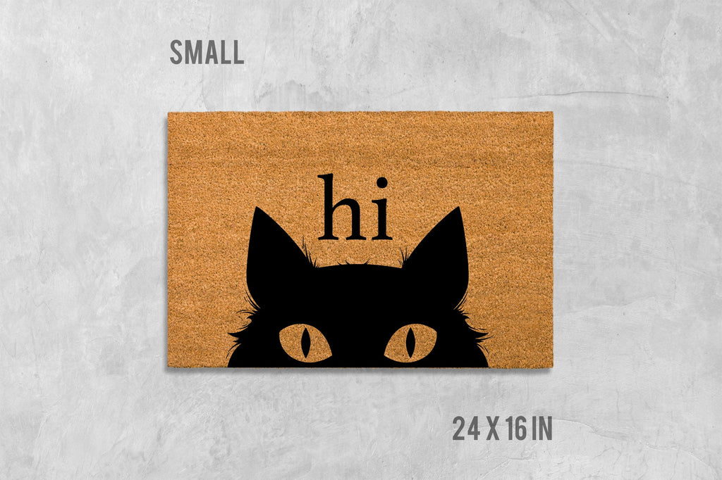Funny Cat Doormat: Natural Coir with Latex Backing