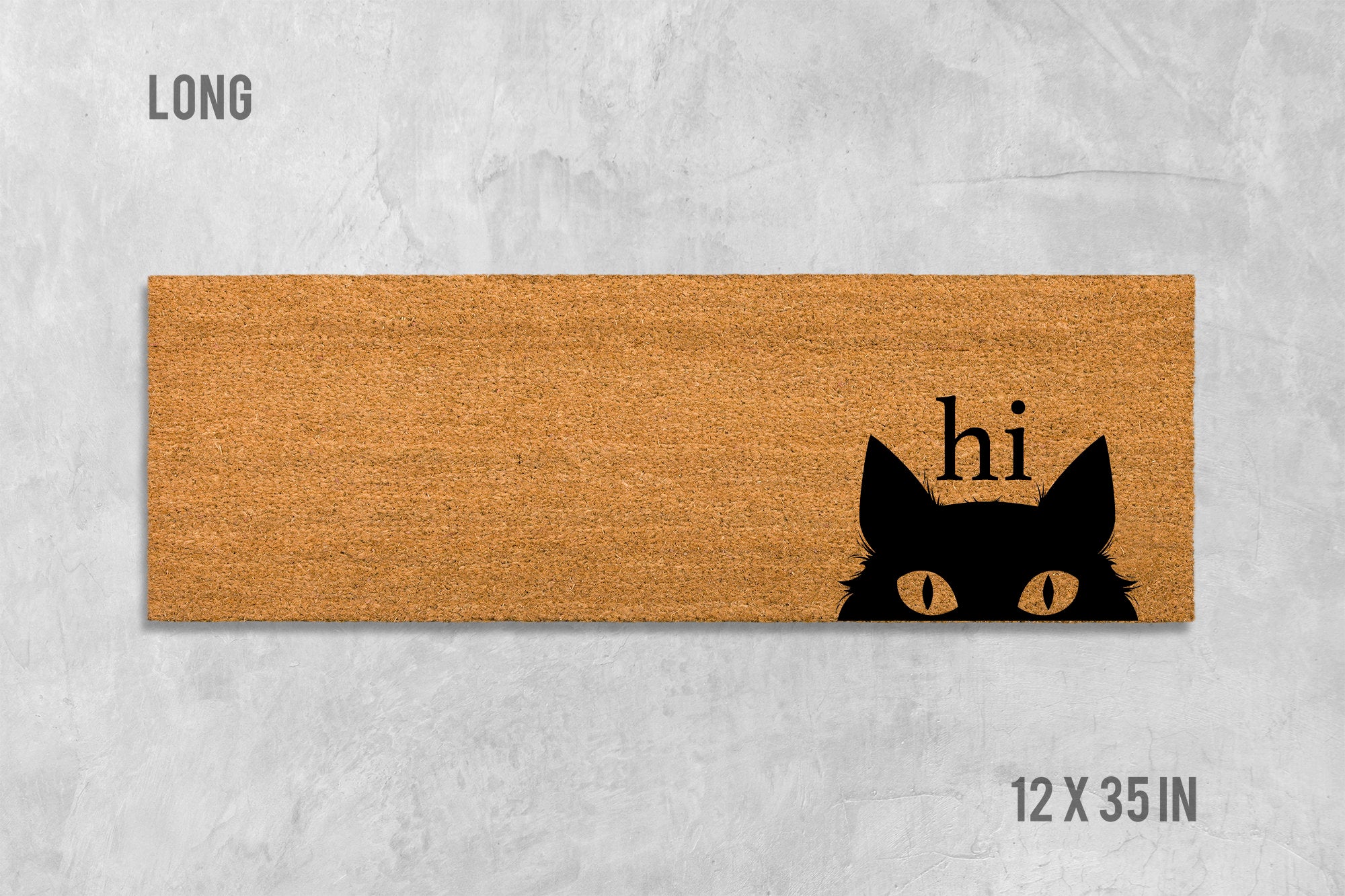 Cat Face Doormat: Funny 'Hi' Welcome Mat for Front Door