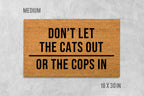 Doormat: Funny Cat Message (Natural Coir, Latex Backing)