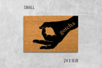 Circle Game Doormat - Funny Hand, Natural Coir Mat