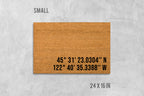 Longitude Latitude Welcome Mat - Natural Coir Door Rug
