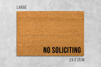No Soliciting Doormat, Natural Coir, Funny Rude Welcome Mat (Latex Backing)