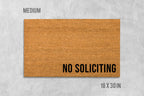 No Soliciting Doormat, Natural Coir, Funny Rude Welcome Mat (Latex Backing)