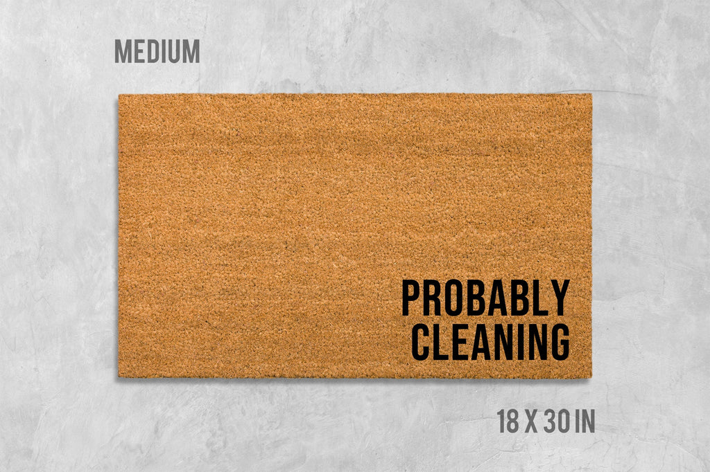 Probably Cleaning Doormat, Funny Doormat, Housewarming Gift, Birthday Gift, Anniversary Gift, Door Mat, Closing Gift, Clean Freak Gift, Mat