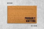 Knitting Welcome Doormat - Funny Natural Coir Mat
