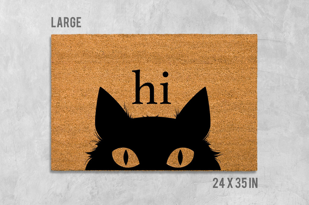 Funny Cat Doormat: Natural Coir with Latex Backing