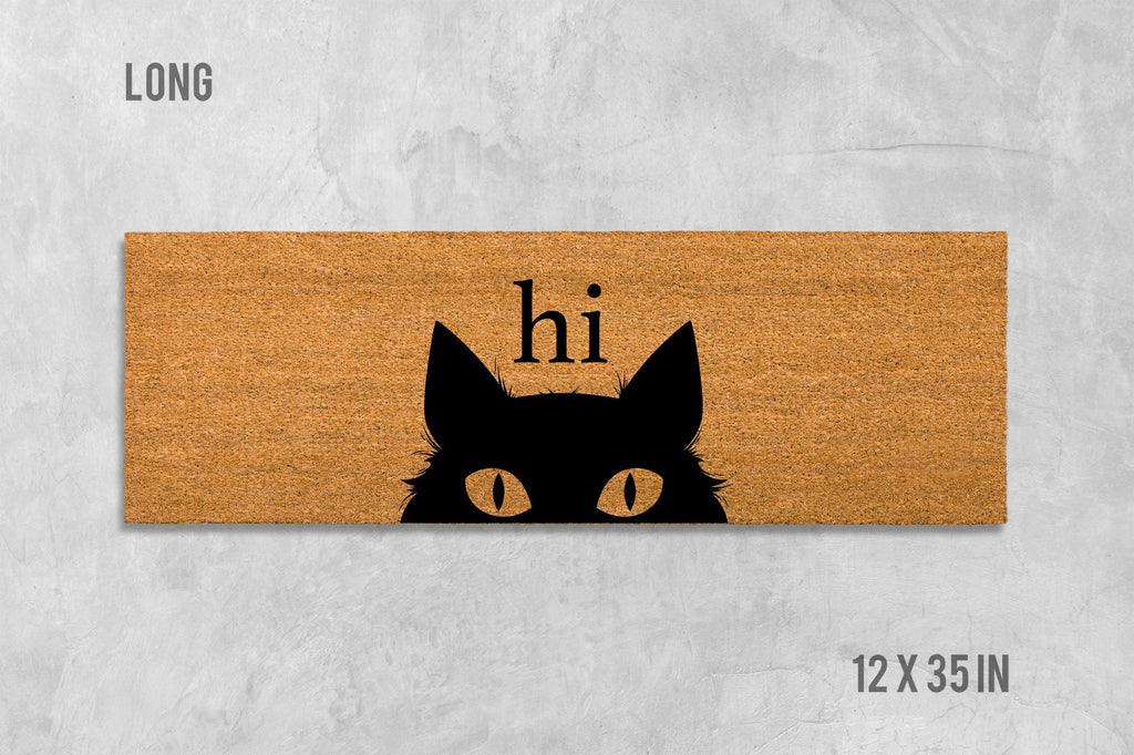 Funny Cat Doormat: Natural Coir with Latex Backing
