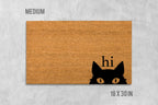 Cat Face Doormat: Funny 'Hi' Welcome Mat for Front Door