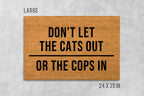 Doormat: Funny Cat Message (Natural Coir, Latex Backing)