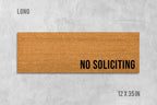 No Soliciting Doormat, Natural Coir, Funny Rude Welcome Mat (Latex Backing)
