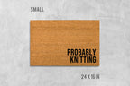 Knitting Welcome Doormat - Funny Natural Coir Mat