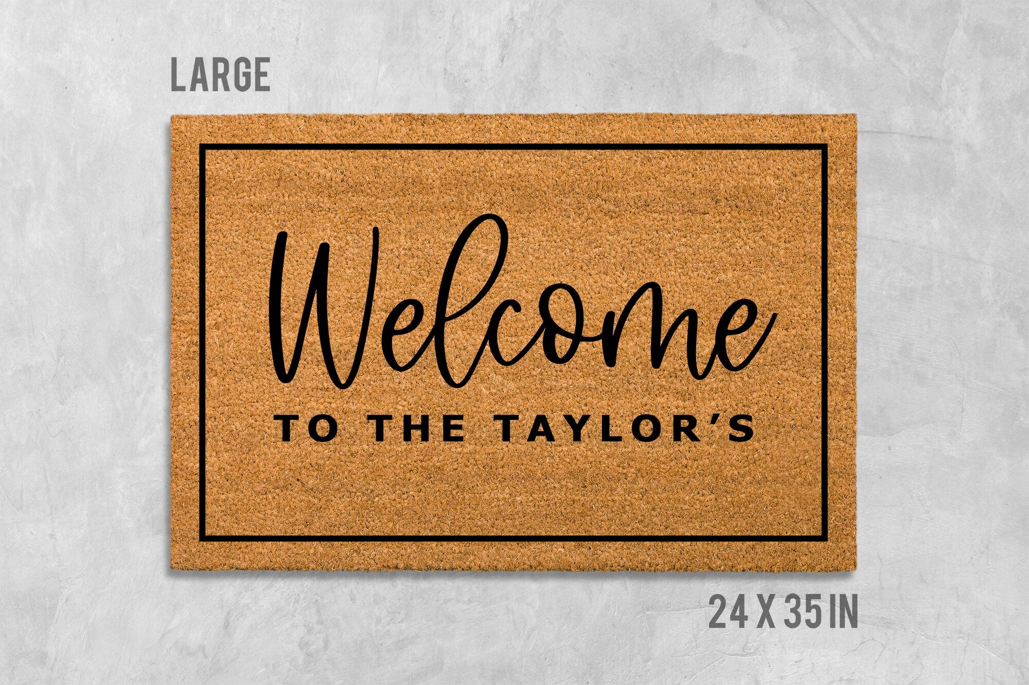 Doormat Custom Welcome Mat Personalized Doormat With Name Newlywed Gift Doormat with Name Last Name Family Name Realtor Gift New Home Gift