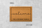Family Name Doormat, Personalized Coir Welcome Mat (Custom Text)