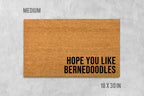Bernedoodle Doormat: Natural Coir, Latex - Dog Lover Gift