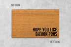 Funny Bichon Poo Doormat - Coir Welcome Mat (Latex Backing)