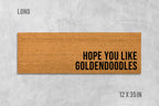 Dog Doormat: Goldendoodle Design - Natural Coir, Latex