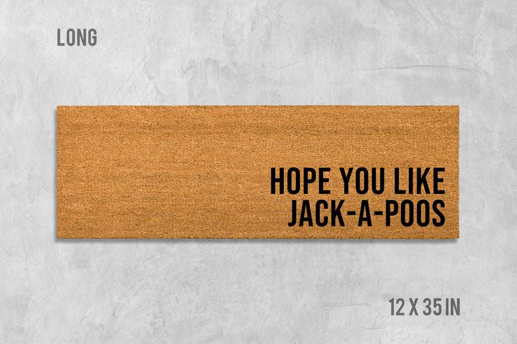 Hope You Like Jack-A-Poos Doormat, Jack-A-Poo Doormat, Dog Doormat, Dog Mat, Dog Gift, Jackapoo Gift, Birthday Gift, Housewarming Gift,