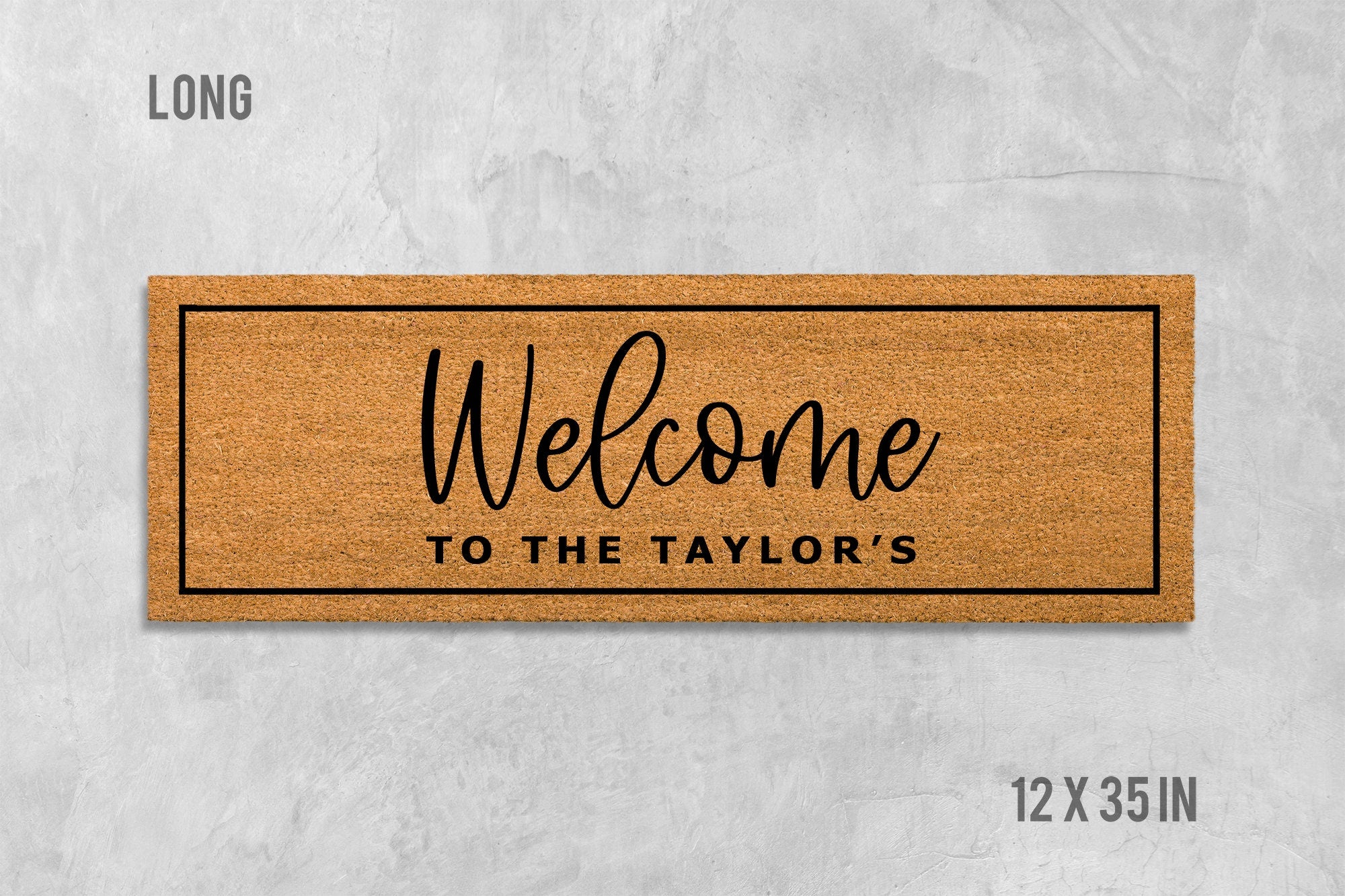 Doormat Custom Welcome Mat Personalized Doormat With Name Newlywed Gift Doormat with Name Last Name Family Name Realtor Gift New Home Gift