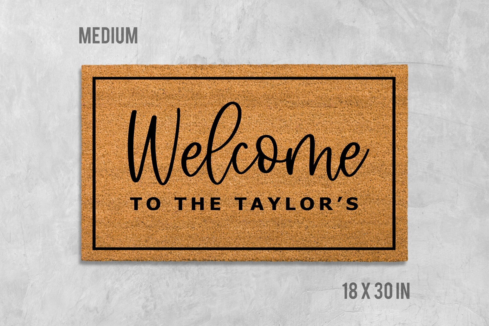 Doormat Custom Welcome Mat Personalized Doormat With Name Newlywed Gift Doormat with Name Last Name Family Name Realtor Gift New Home Gift