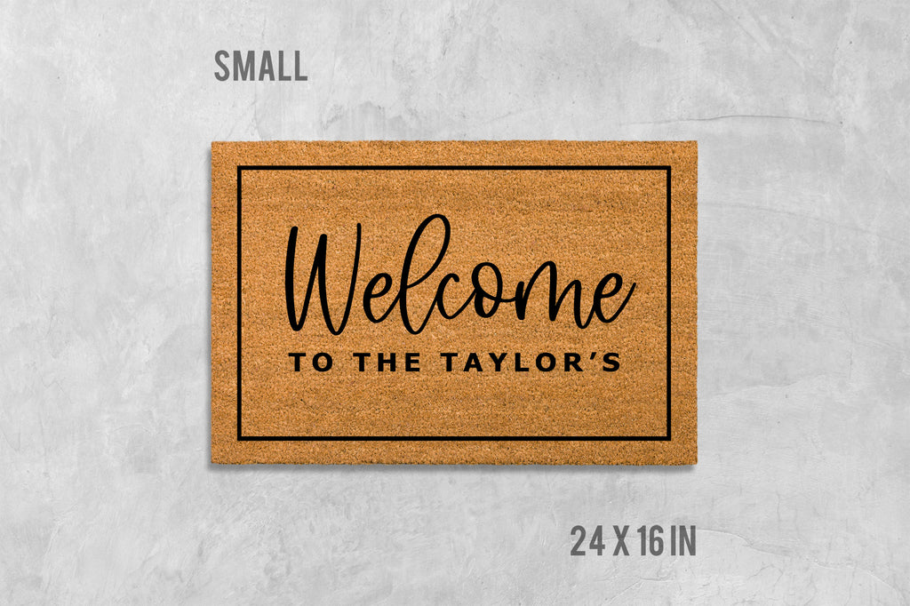 Doormat Custom Welcome Mat Personalized Doormat With Name Newlywed Gift Doormat with Name Last Name Family Name Realtor Gift New Home Gift