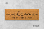 Family Name Doormat, Personalized Coir Welcome Mat (Custom Text)